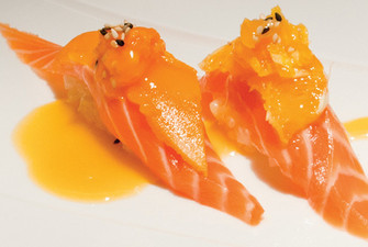 Nigiri salmone arancia