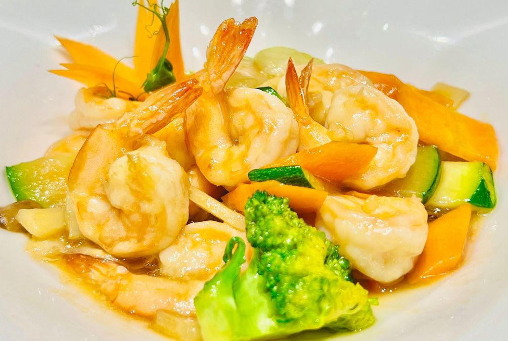 Gamberi alle verdure