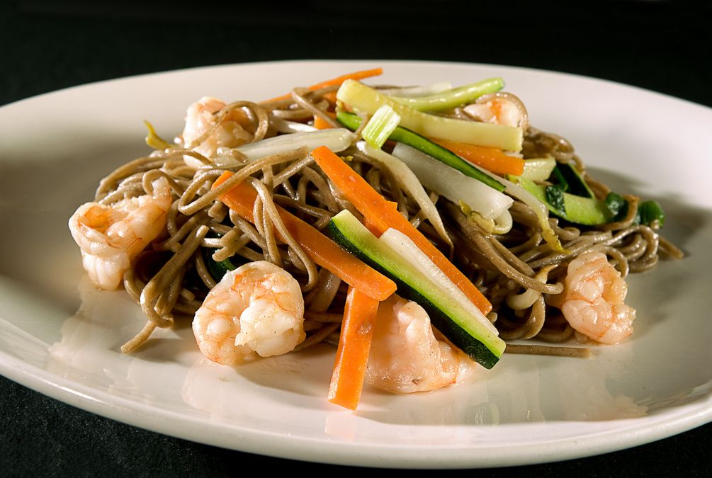 Yaki soba gamberi verdure