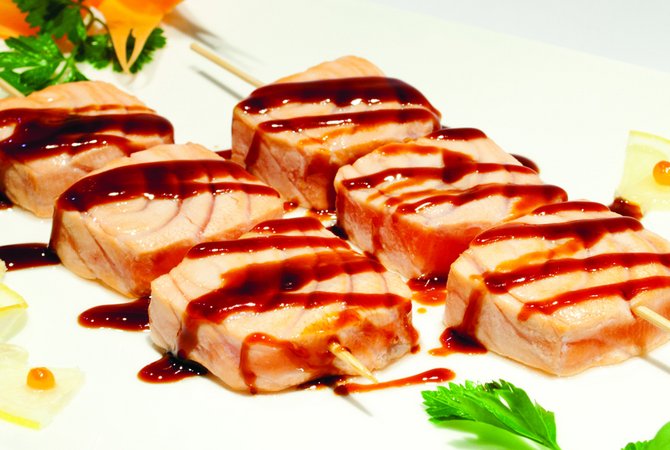 Spiedini di salmone