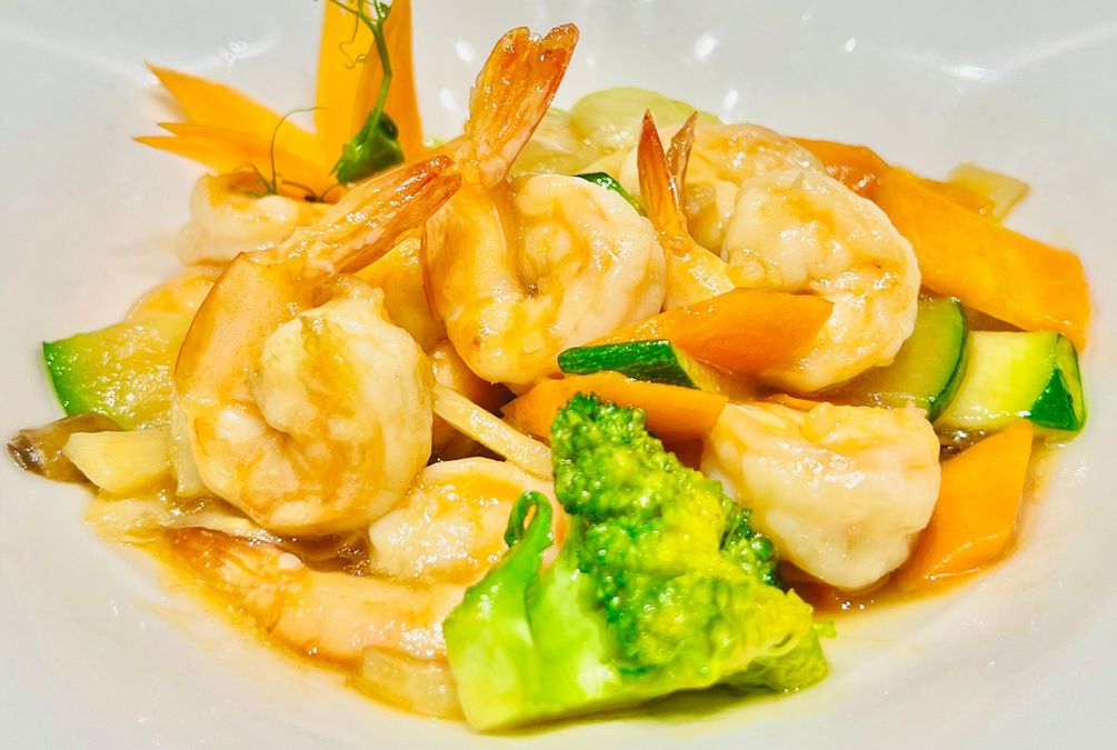 Gamberi alle verdure