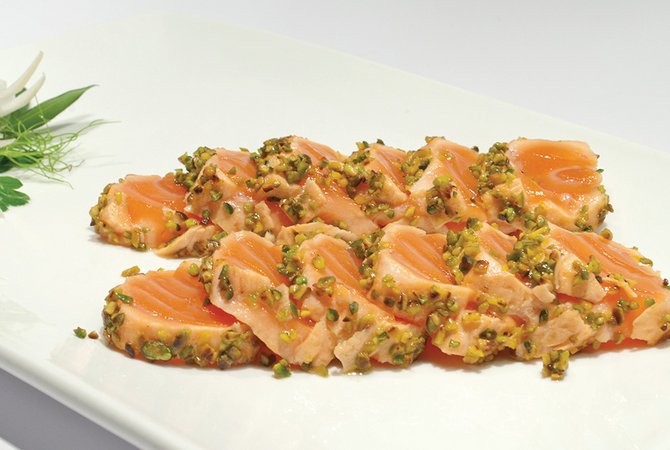 Salmone al pistacchio