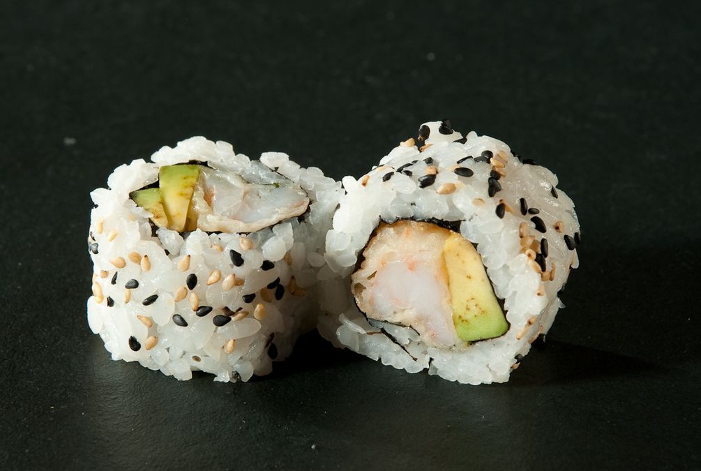 Gamberi fritti e avocado