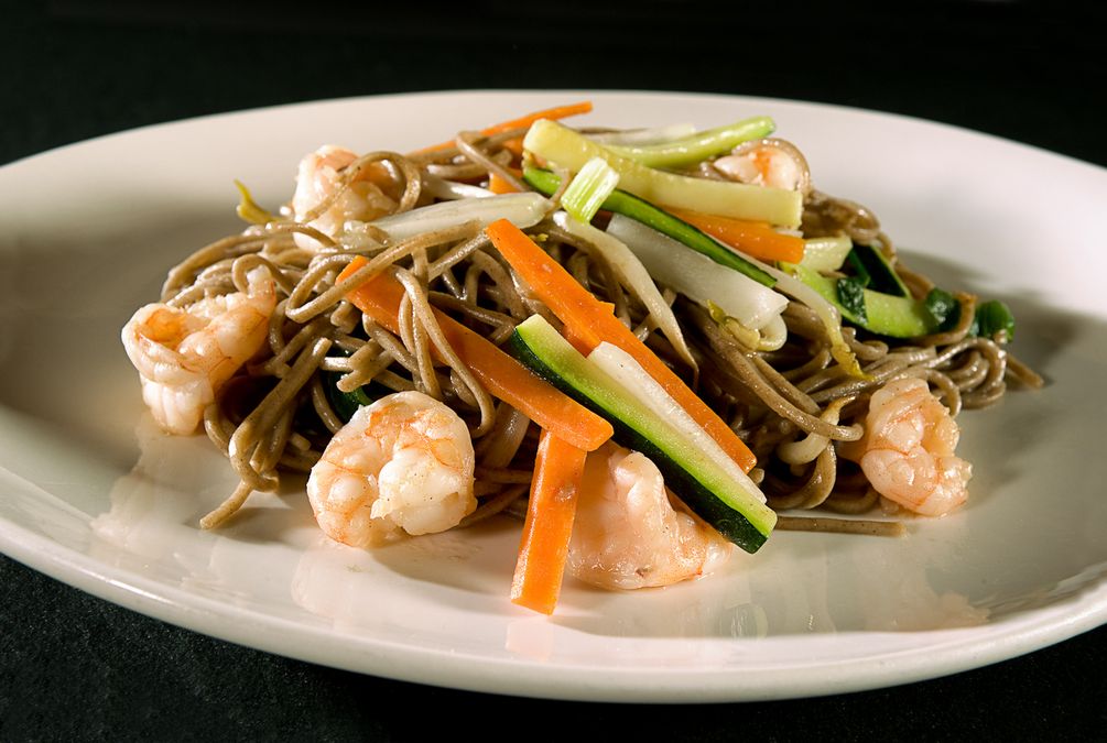 Yaki soba gamberi verdure